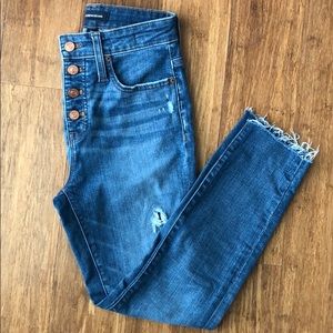 JCrew High Rise Skinny ToothPick Jean Ankle Length